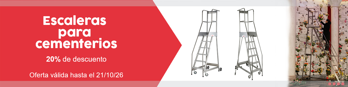 Escaleras con plataformas y ruedas: con descuentos especiales hasta el 20 de octubre